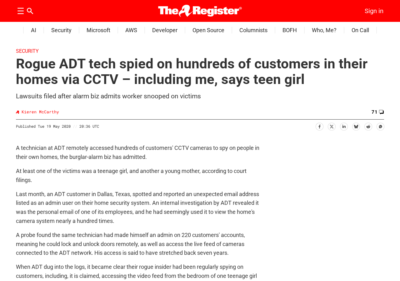 The Register article on the ADT technician spying case