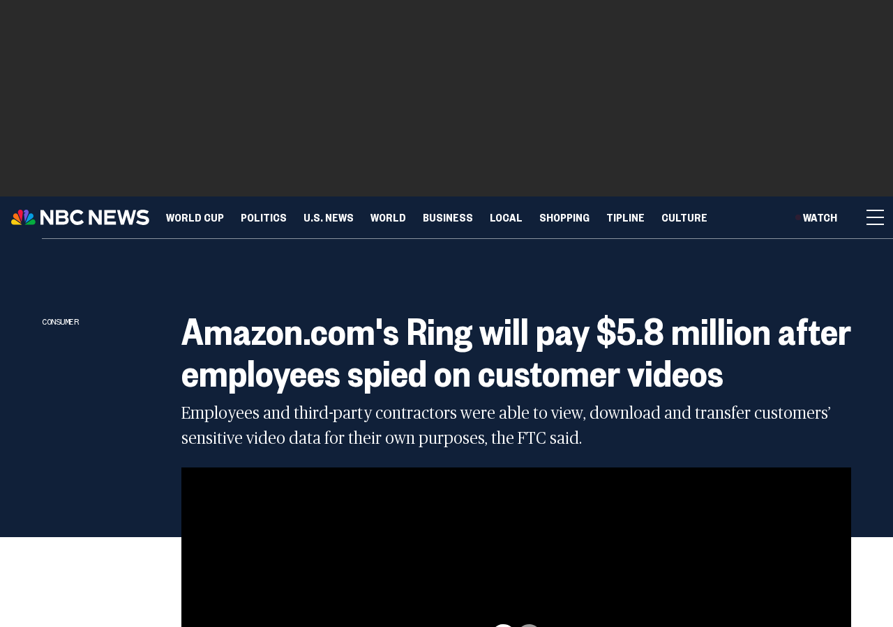 NBC News article on Ring employees spying on customers